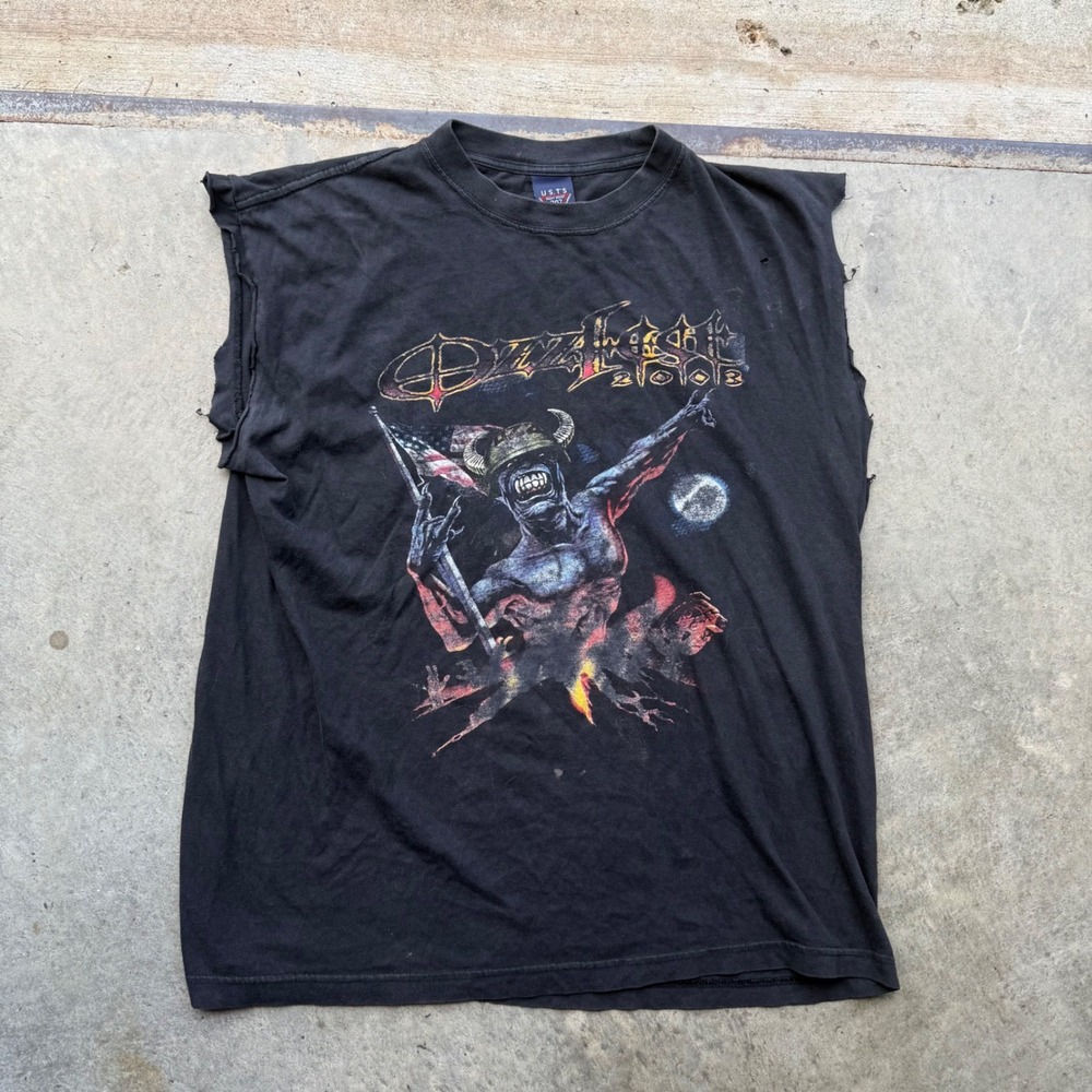 Vintage Ozzfest 2003 Summer Tour Muscle Tee Korn Marilyn Manson Disturbed Medium